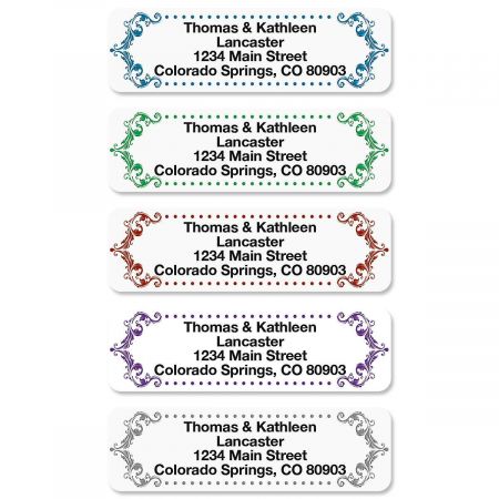 Flourish Rolled Address Labels (5 Designs)
