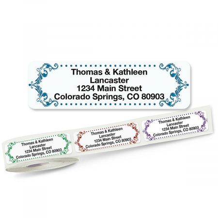 Flourish Rolled Address Labels (5 Designs)