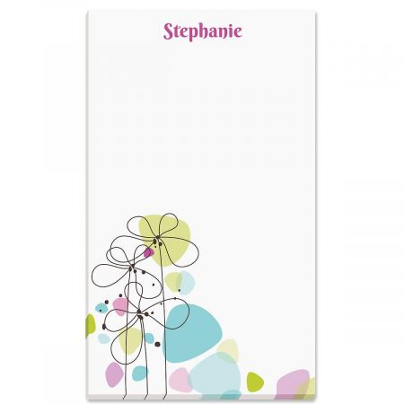 Sketched Flowers Custom Memo Pads