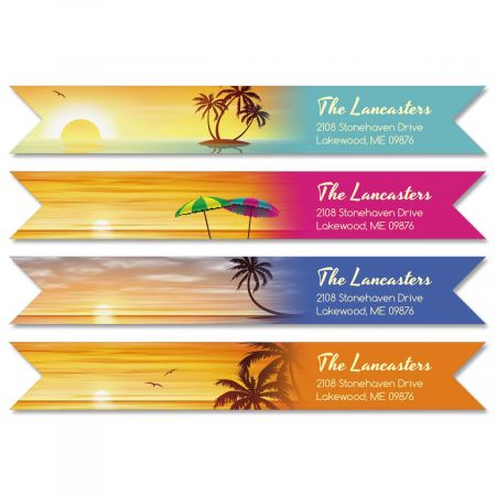 Tradewinds Connect Wrap Around Diecut Address Labels (4 Designs)