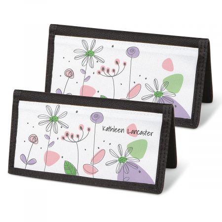 Sketched Flowers Checkbook Covers