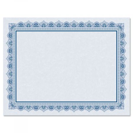 Intricate Blue Certificate on Blue Parchment