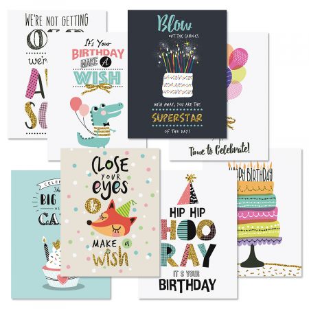Birthday Fun Note Cards Value Pack