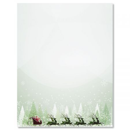 Santa's on His Way Christmas Letter Papers