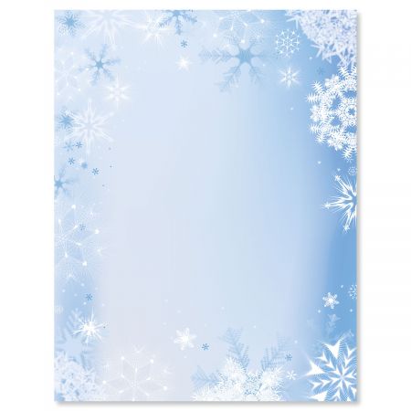 Snowfall & Flakes Christmas Letter Papers