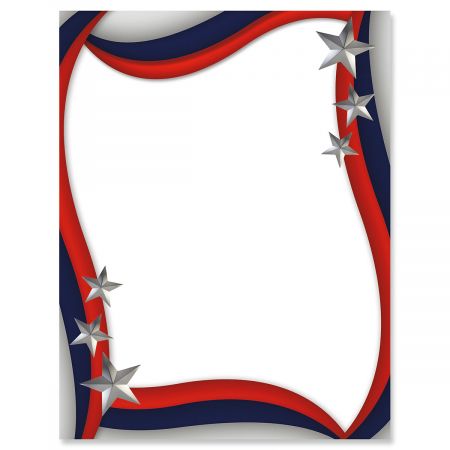 Spangled Stars Patriotic Letter Papers
