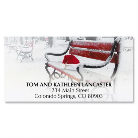 Santa Was Here Christmas Address Labels