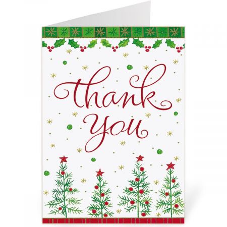 Christmas Thank You Cards Christmas Tree Thank You Notes