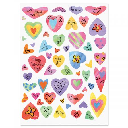 Colorful Heart Stickers