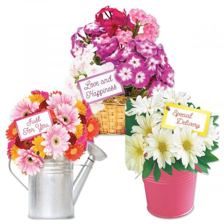 Diecut Stand-Up Floral Valentines