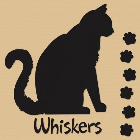 Cat Silhouette Personalized Wall Vinyl