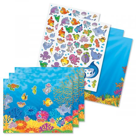 Ocean Adventure Background Scenes and Stickers