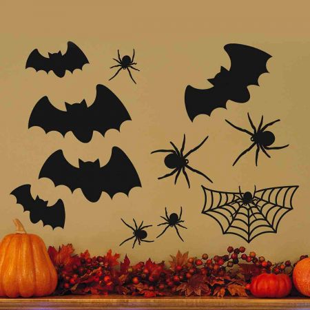 Halloween Vinyl Wall Silhouettes