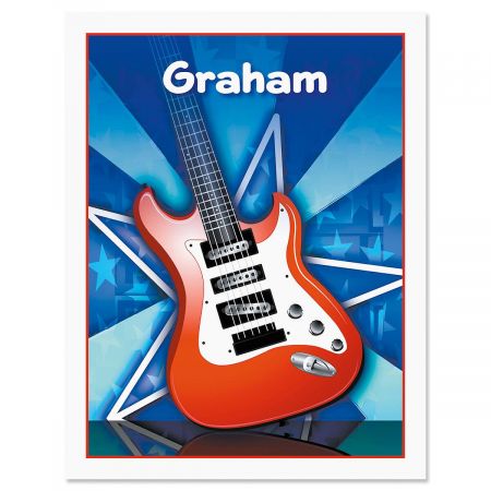 Guitar Kids Personalized Note Cards