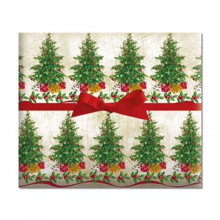 Classic Christmas Tree Jumbo Rolled Gift Wrap