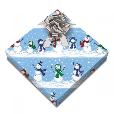 Snowman Snowball Toss Jumbo Rolled Gift Wrap