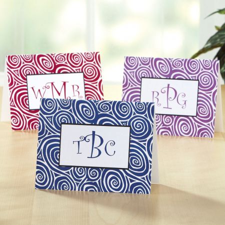 Framed Monogram Personalized Note Cards