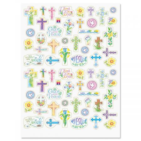 Floral & Cross Stickers