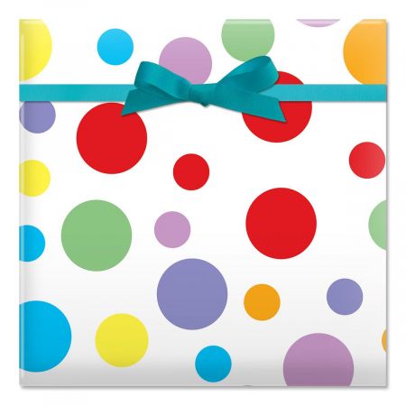 Colorful Dots Jumbo Rolled Gift Wrap