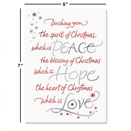 Christmas Wish Deluxe Foil Christmas Cards | Current Catalog