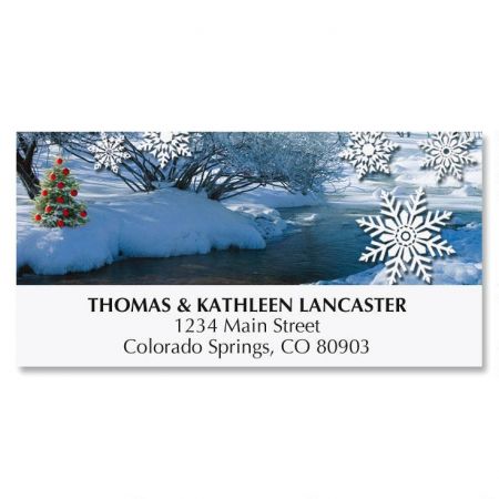 Winter Stream Address Labels