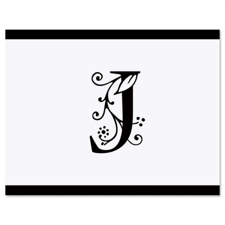 Formal Initial Personalized Note Cards