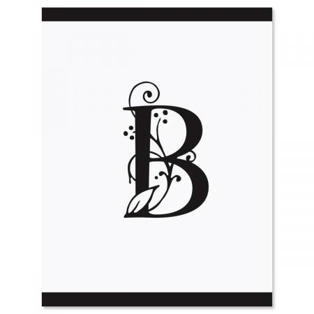 Formal Initial Personalized Note Cards