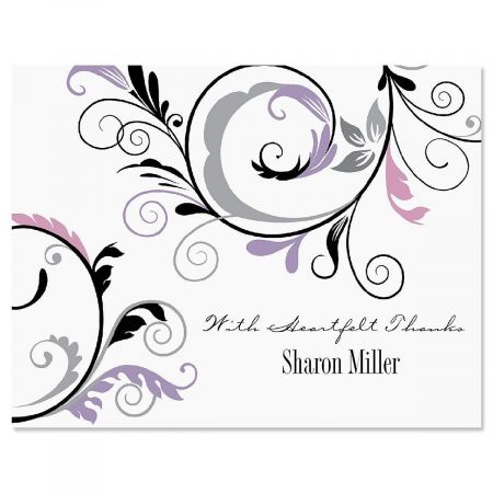 Black & Grey Fantasy Personalized Thank You Cards
