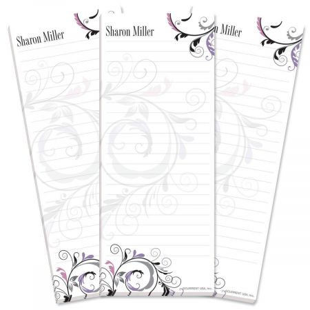 Black & Grey Fantasy Lined Shopping List Pad