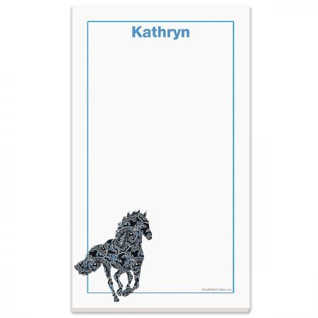 Horse Patterns Personalized Notepads