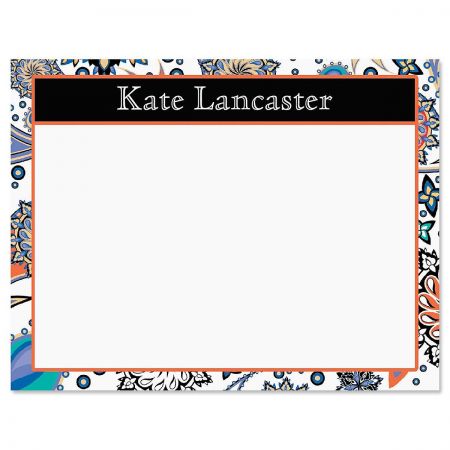 Color Paisley Correspondence Card