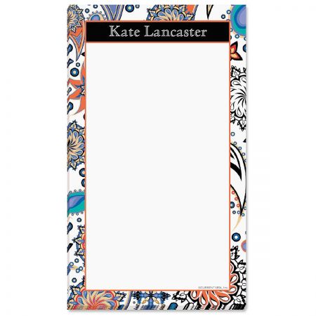 Color Paisley Personalized Notepads