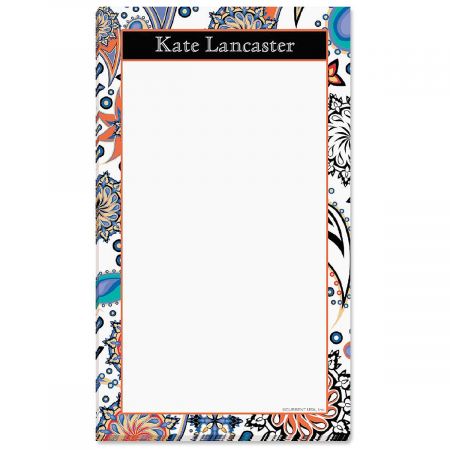 Color Paisley Personalized Notepads
