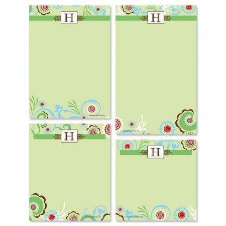 Fanciful Initial Personalized Notepad Set