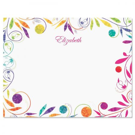 Color Swirl Correspondence Card
