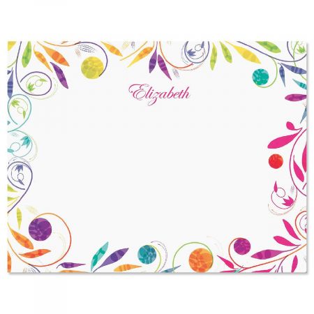 Color Swirl Correspondence Card