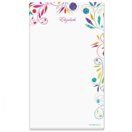 Color Swirl Personalized Notepads