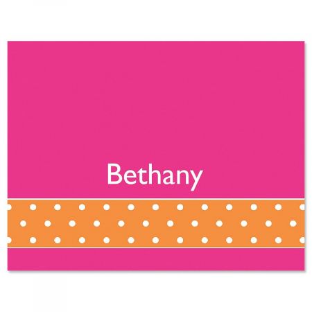 Zesty Dots Personalized Note Cards