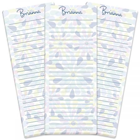 Fresh Blooms Lined Shopping List Pads