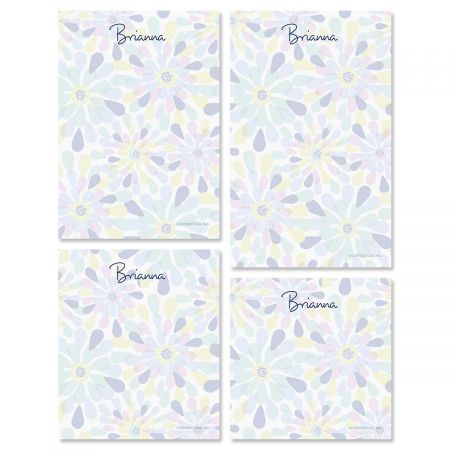 Fresh Blooms Personalized Notepad Set