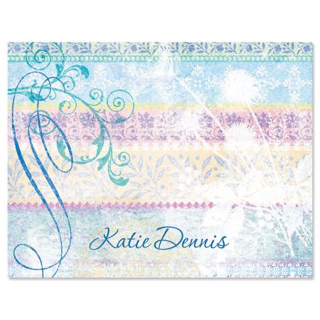 Mixed Blossoms Personalized Note Cards
