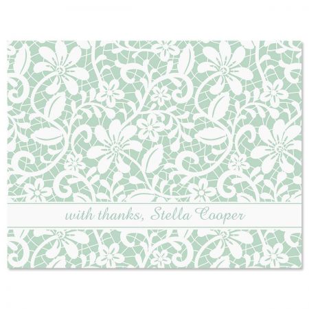 Lace Personalized Thank You Cards