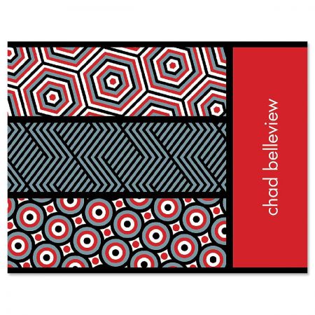 Op Art Personalized Note Cards