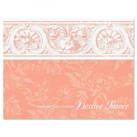 Elegant Border Personalized Thank you Cards