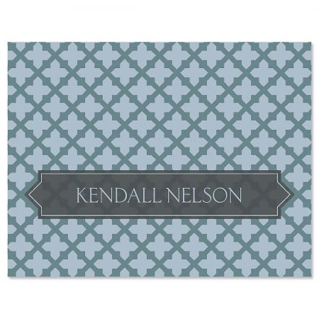 Quatrefoil Personalized Note Cards