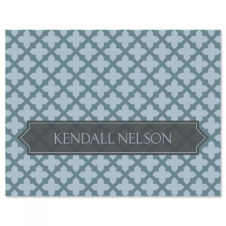Quatrefoil Personalized Note Cards