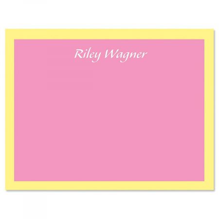 Bordered Hues Personalized Note Cards