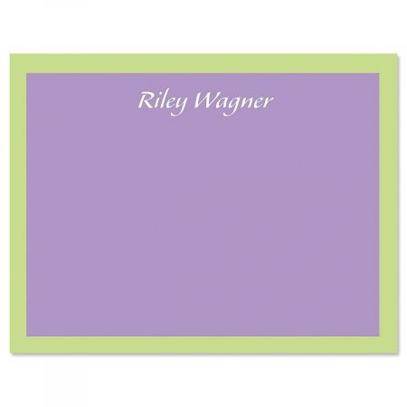 Bordered Hues Personalized Note Cards