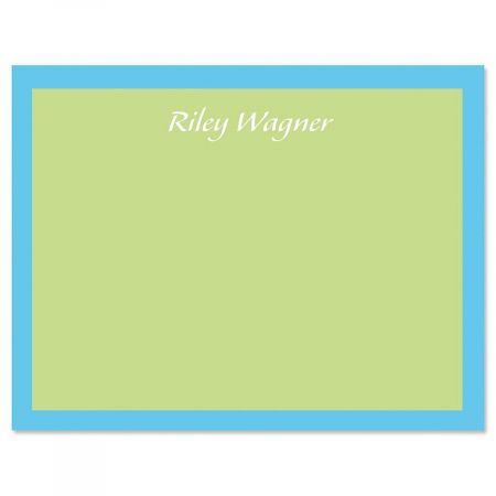 Bordered Hues Personalized Note Cards