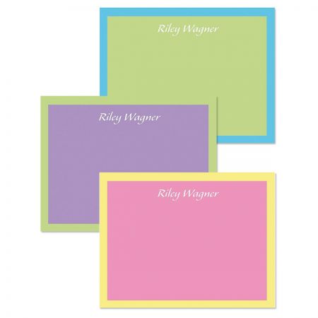 Bordered Hues Personalized Note Cards